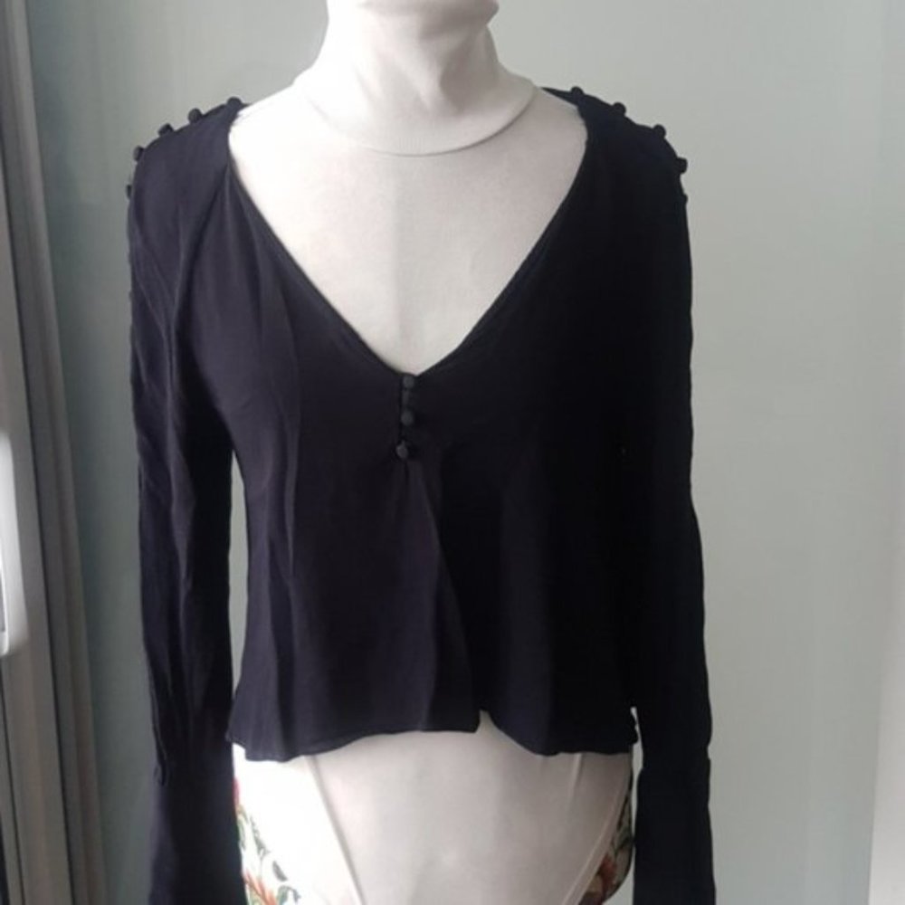 Zara Trafaluc Collection Black Crop Top